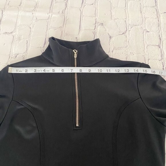 NILS Black Mock Neck Quarter Zip 1/4 Fleece S - Picture 9 of 11